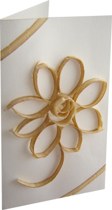 'Wooden Flower' Birthday Card